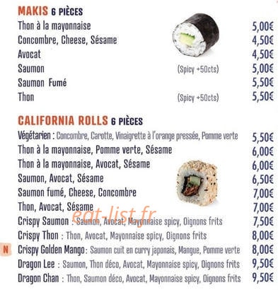 L'esprit Sushi — carte page 2