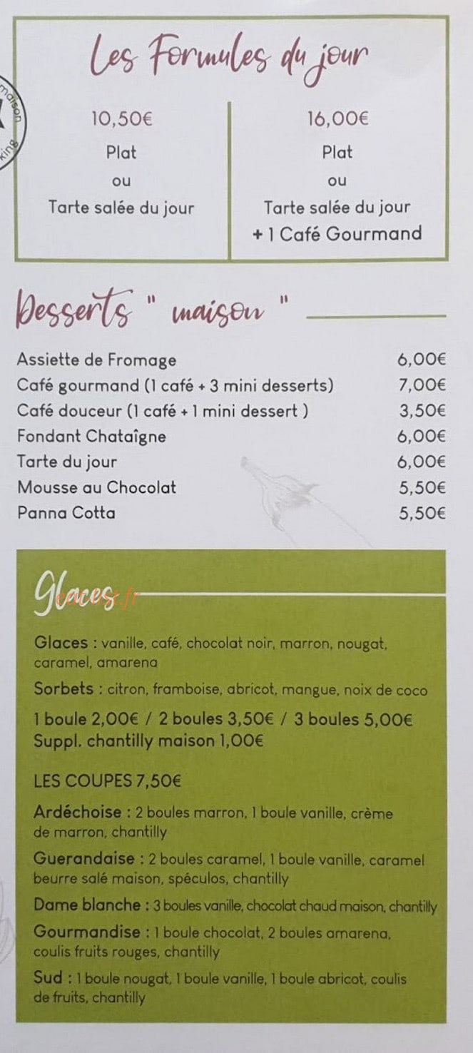Le Bistrot des Clem's — carte page 2