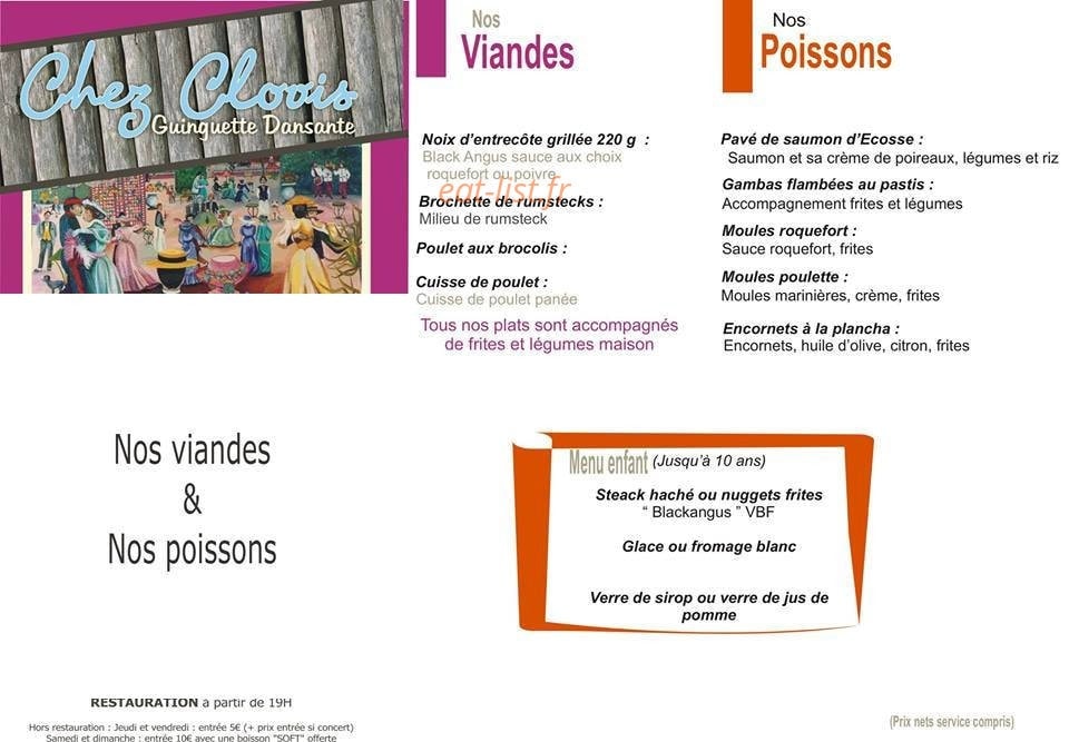 Chez Clovis — carte page 2