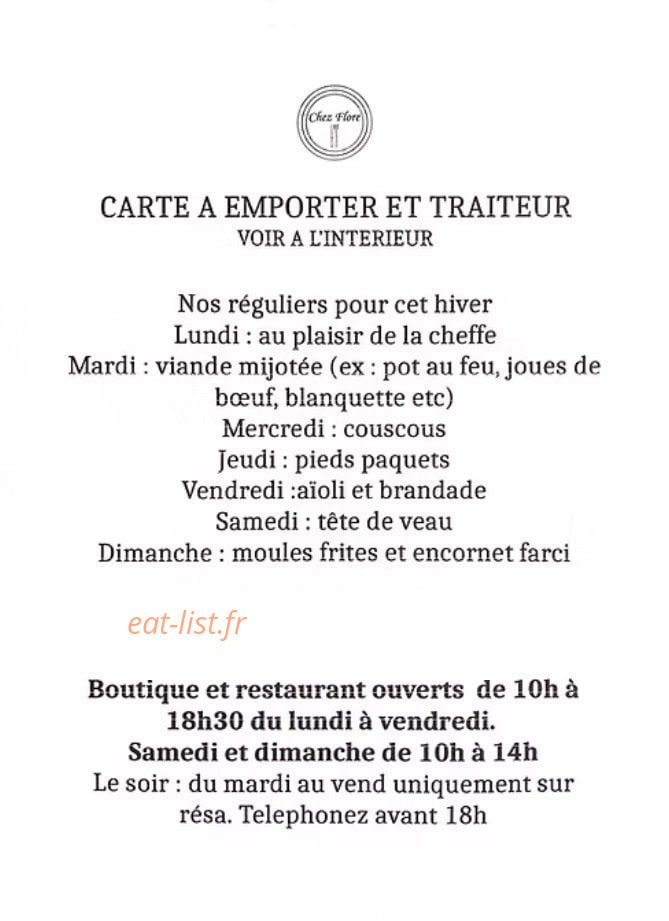 Chez Flore — carte page 2