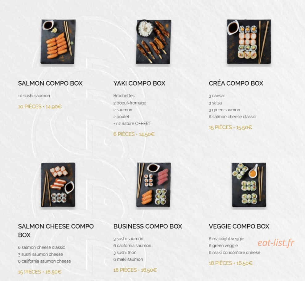 Kaly Sushi — carte page 2