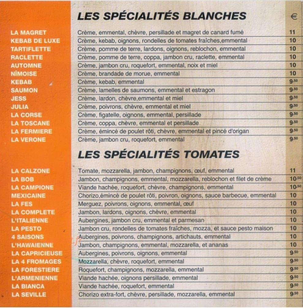 L'Atelier Selon Freddy — carte page 2
