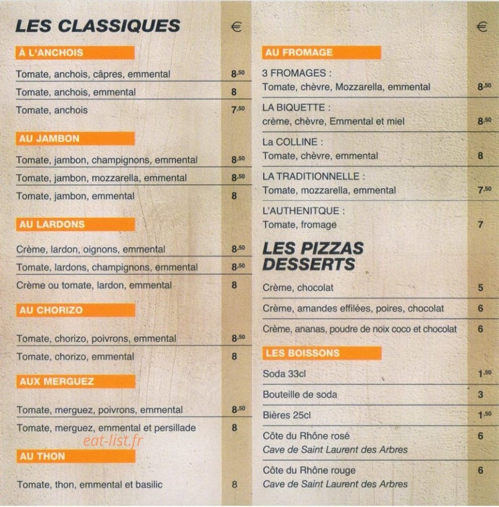 L'Atelier Selon Freddy — carte page 3