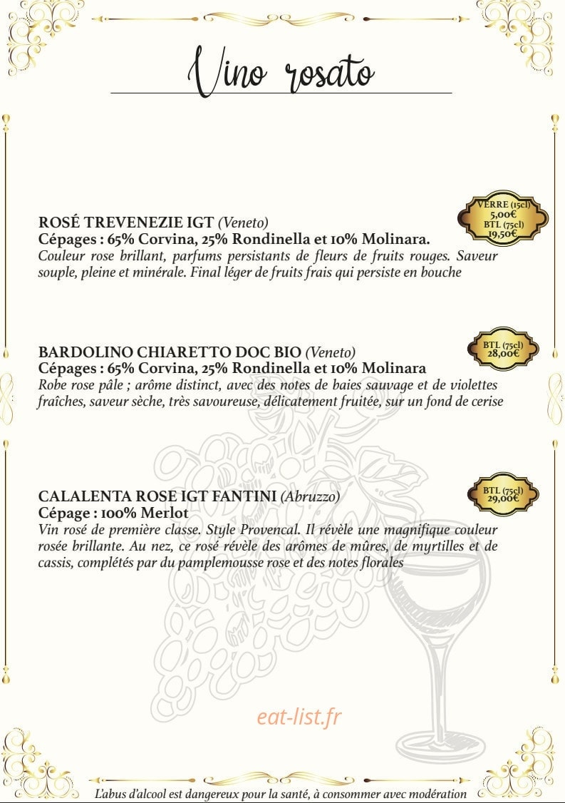 La Fontaine Dei Sapori — carte page 14