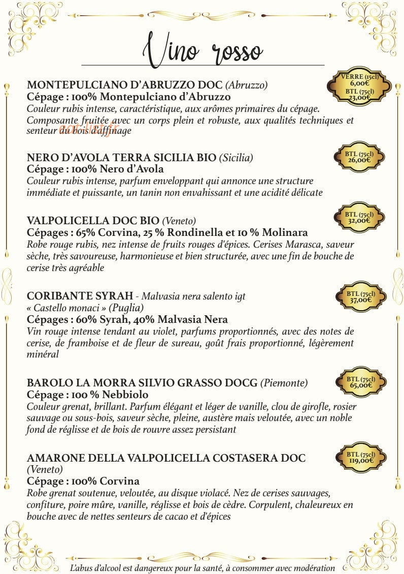 La Fontaine Dei Sapori — carte page 12