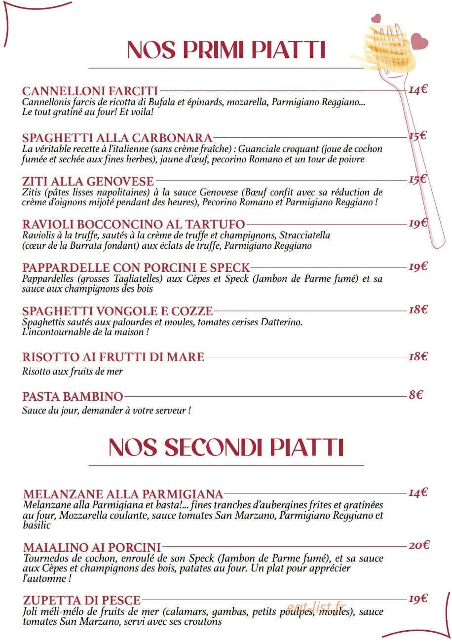 La Fontaine Dei Sapori — carte page 3