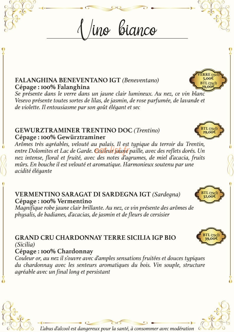 La Fontaine Dei Sapori — carte page 13
