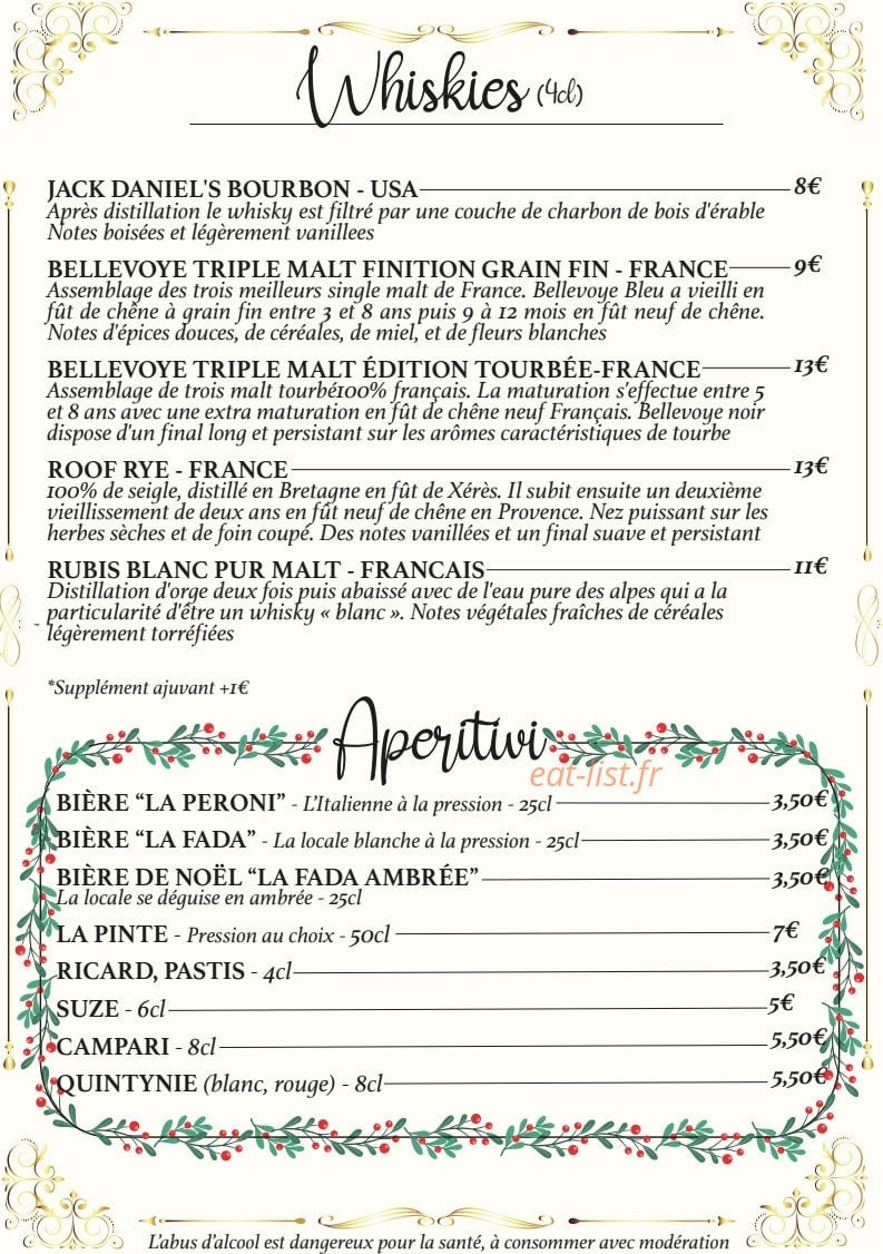 La Fontaine Dei Sapori — carte page 10