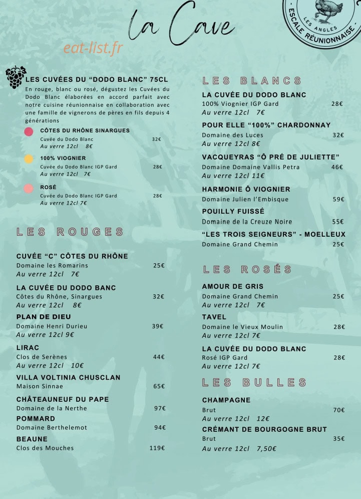Le Dodo Blanc Avignon — carte page 5