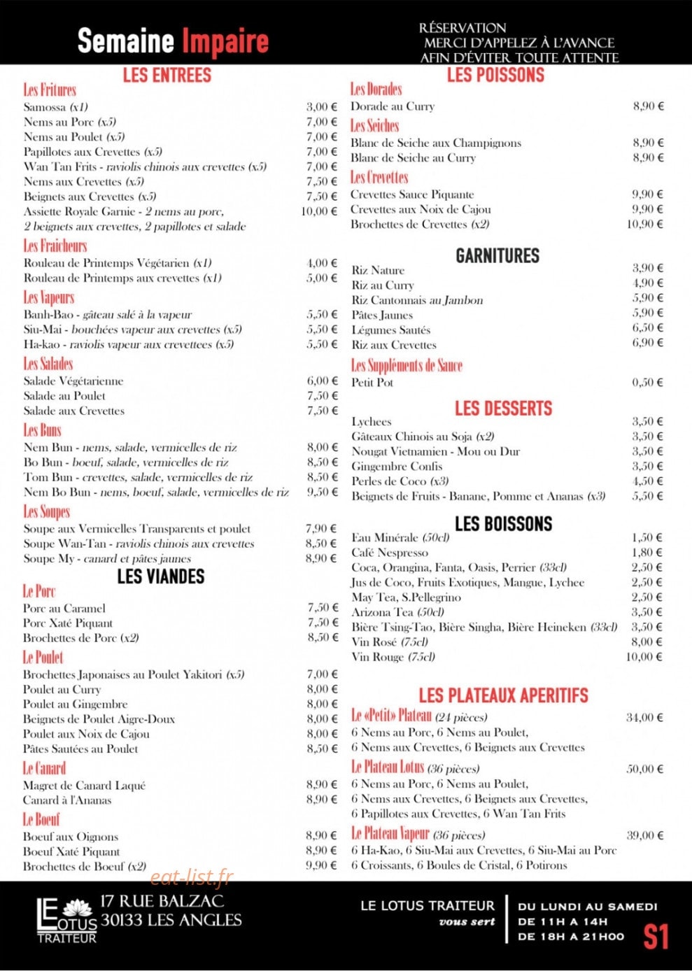 Le Lotus — carte page 1