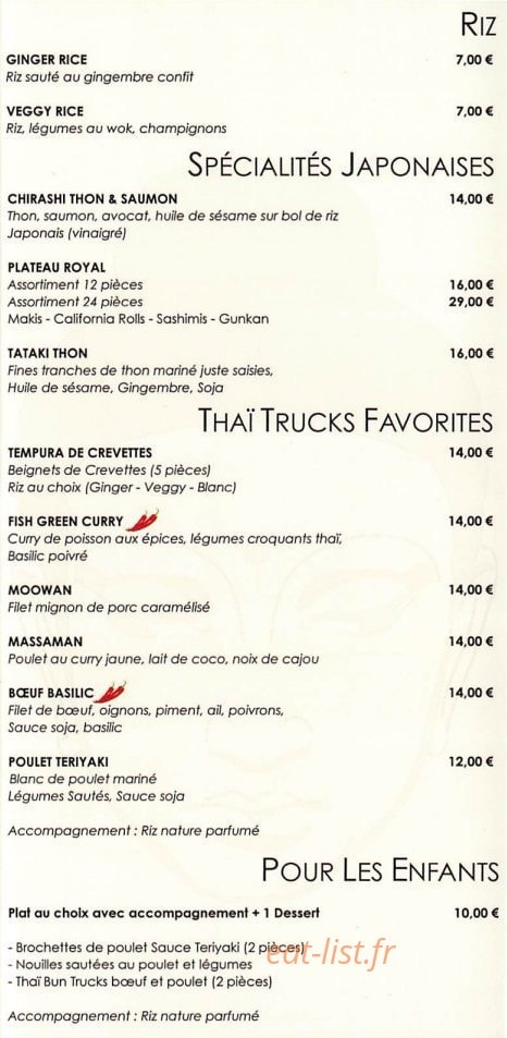 Thai trucks — carte page 3