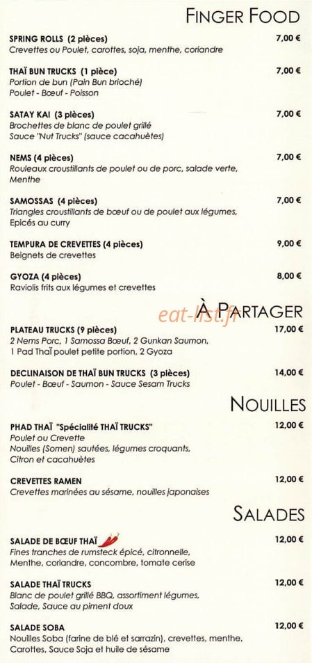 Thai trucks — carte page 2