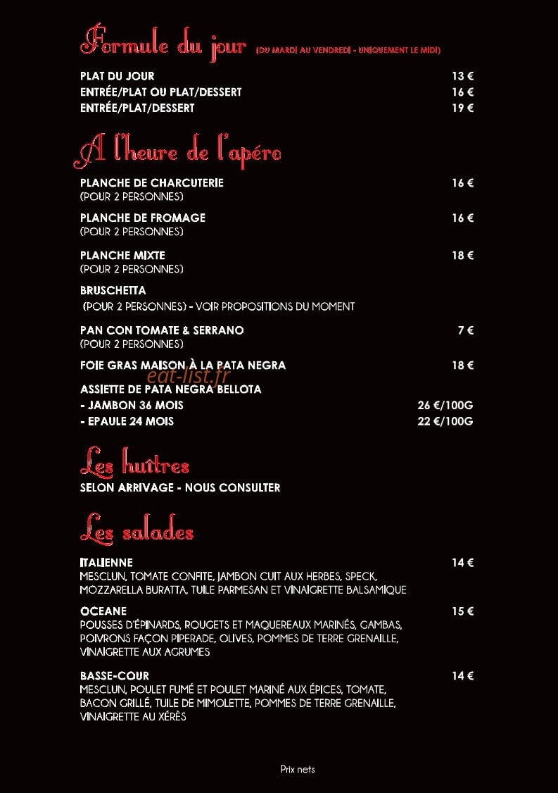 Vin Chez Moi — carte page 1