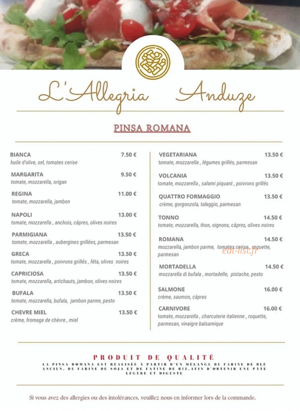 L'Allegria — carte page 1