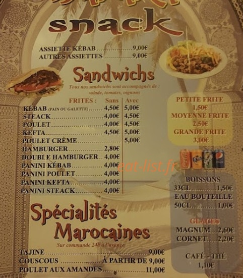 La Baraka — carte page 1