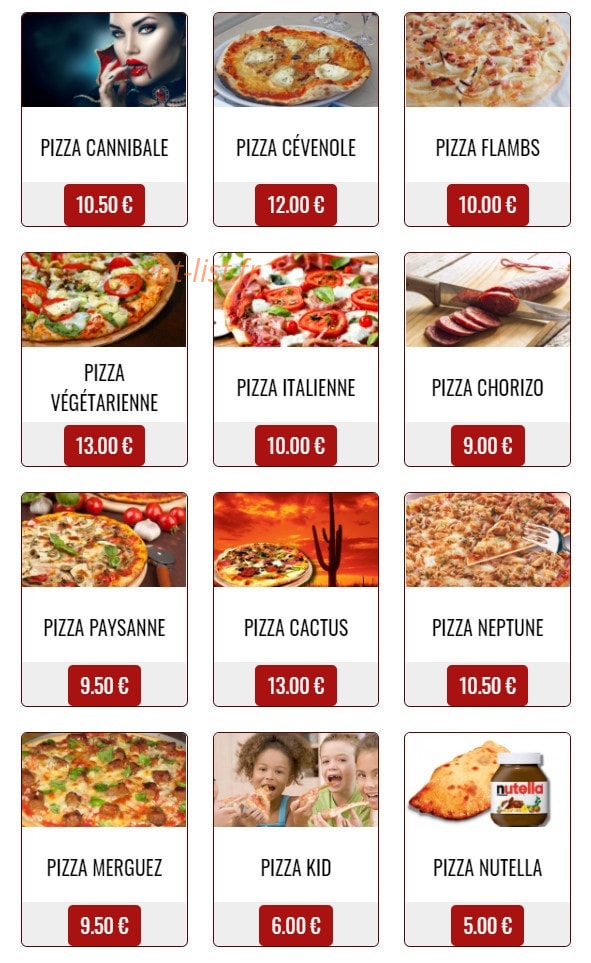 La pizz' — carte page 2