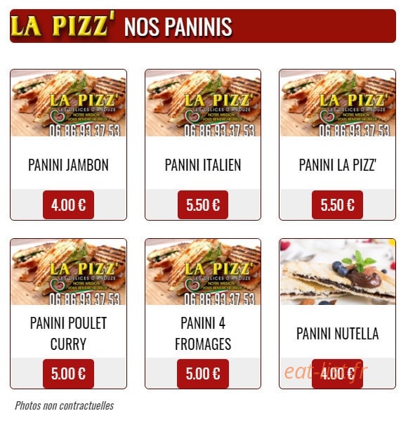 La pizz' — carte page 5