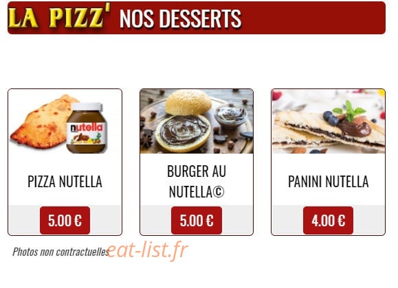 La pizz' — carte page 7