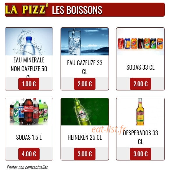 La pizz' — carte page 8