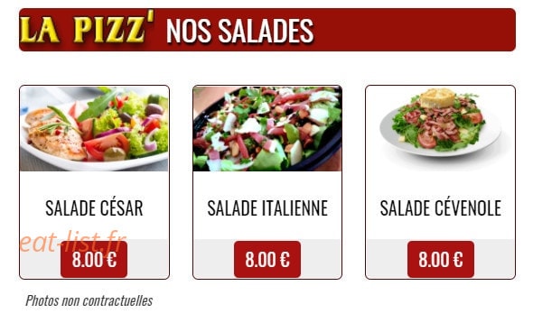 La pizz' — carte page 6
