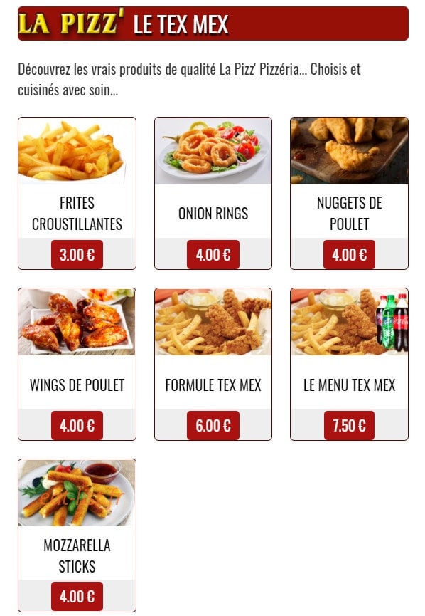 La pizz' — carte page 4