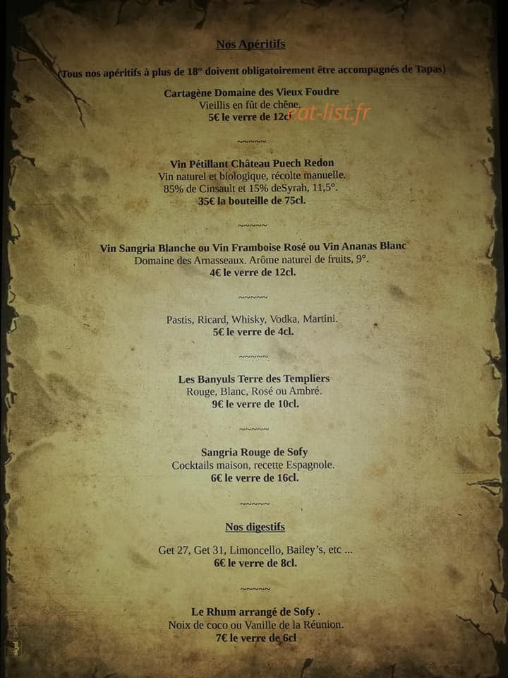 La Taverne — carte page 8