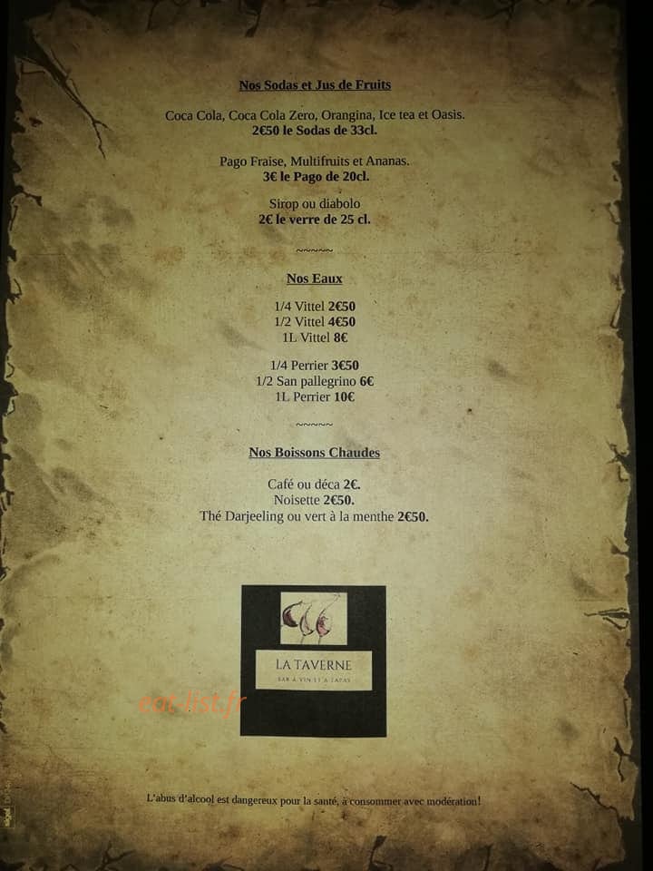 La Taverne — carte page 9