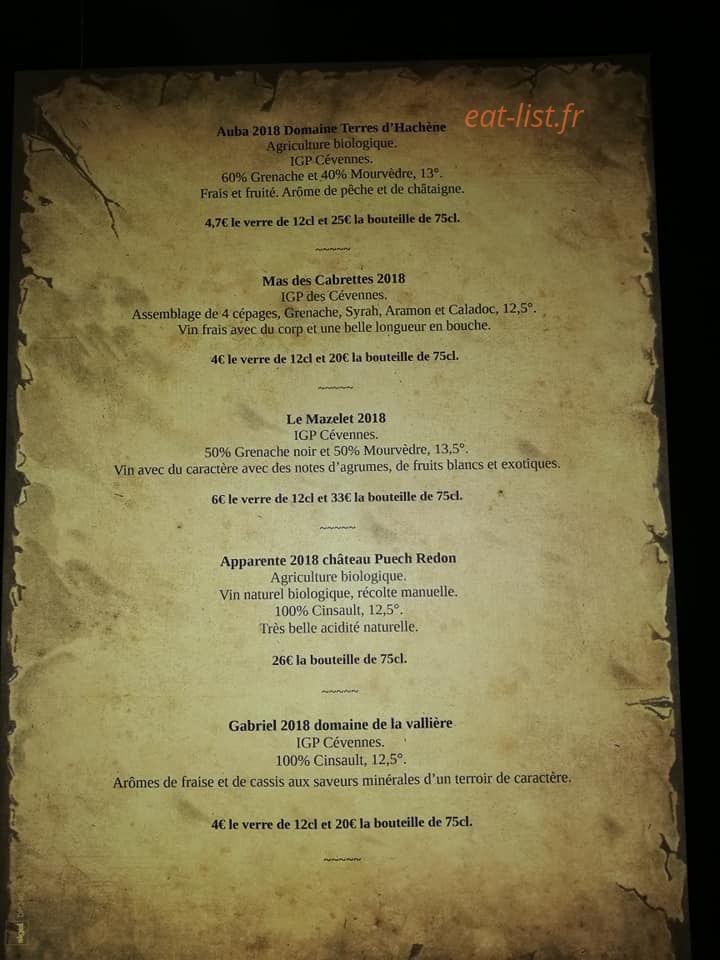 La Taverne — carte page 6