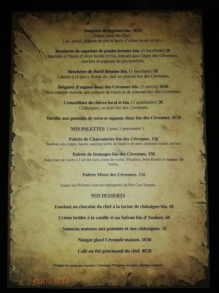 La Taverne — carte page 2