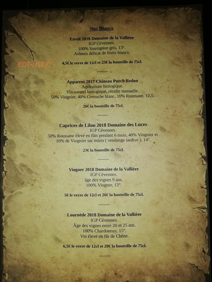 La Taverne — carte page 7