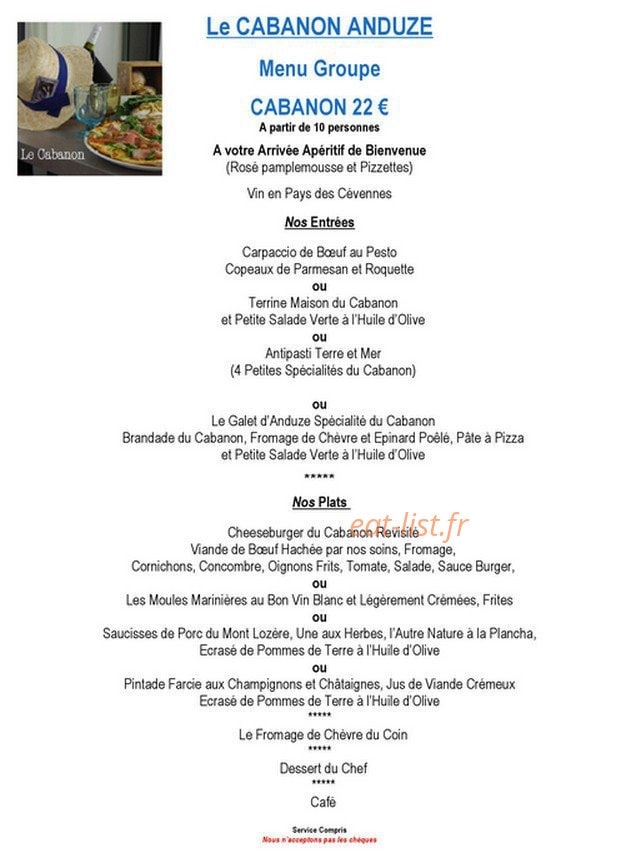 Le Cabanon — carte page 5