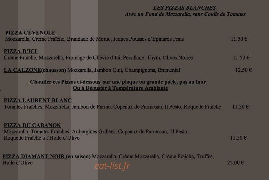 Le Cabanon — carte page 1