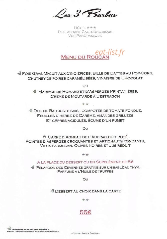 Les 3 Barbus — carte page 1