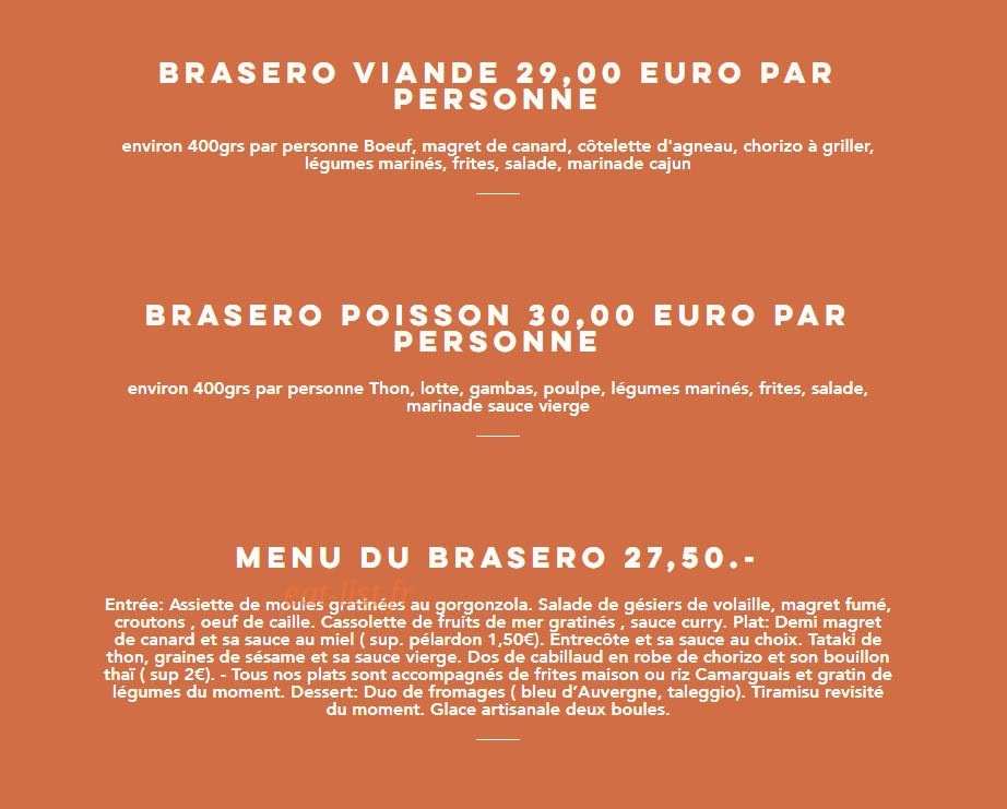 El Brasero — carte page 8