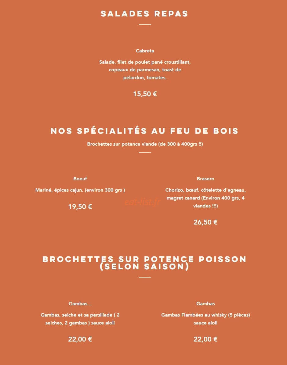 El Brasero — carte page 2