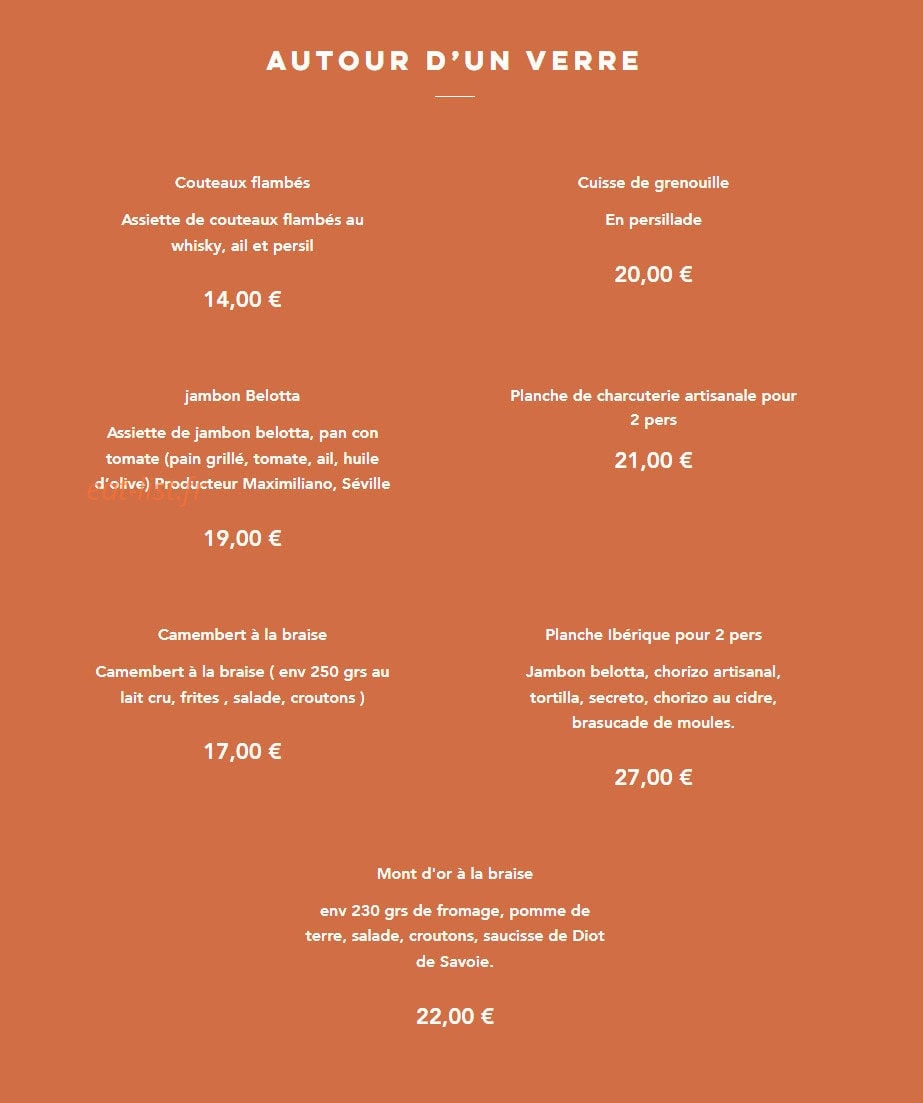 El Brasero — carte page 1