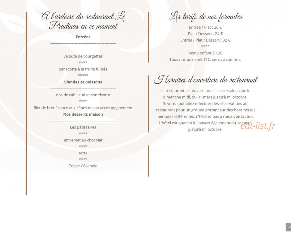 Le Pradinas — carte page 1