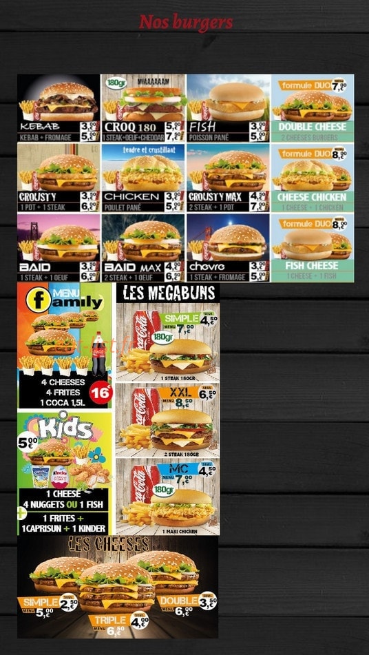 Pizz''burger — carte page 2