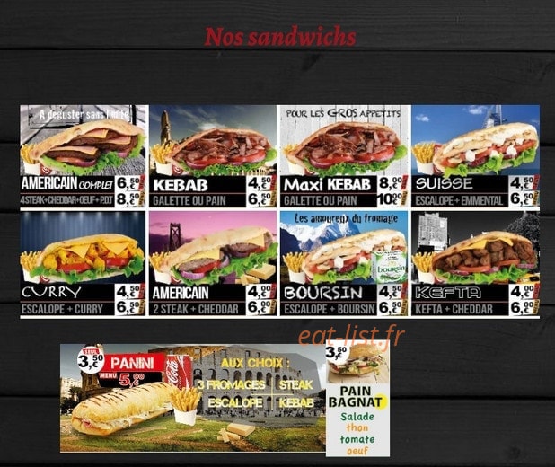 Pizz''burger — carte page 1