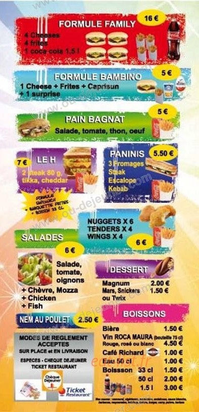 Pizz''burger — carte page 3