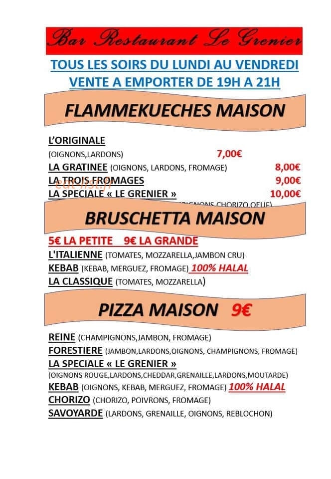Le Grenier — carte page 1