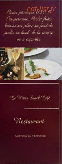 River Snack — carte page 1