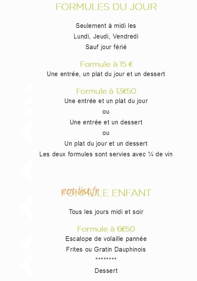 Auberge Cigaloise — carte page 3