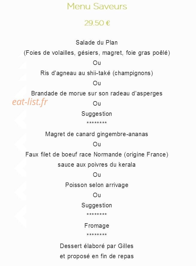 Auberge Cigaloise — carte page 2