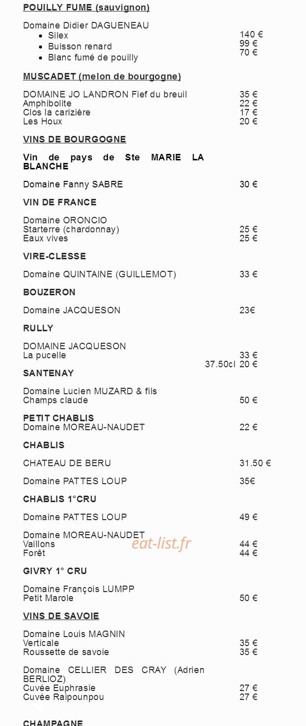Auberge Cigaloise — carte page 14
