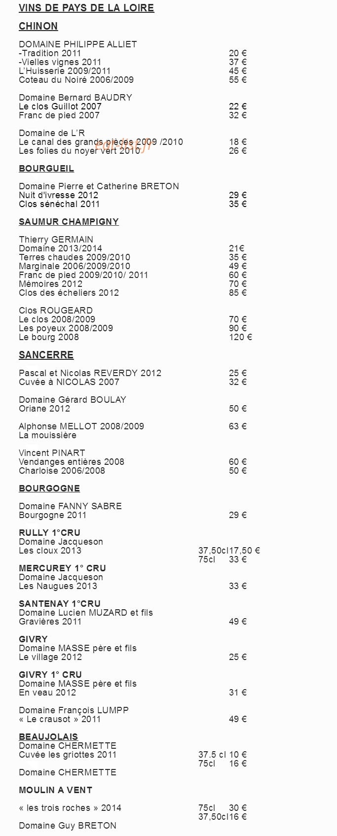Auberge Cigaloise — carte page 8