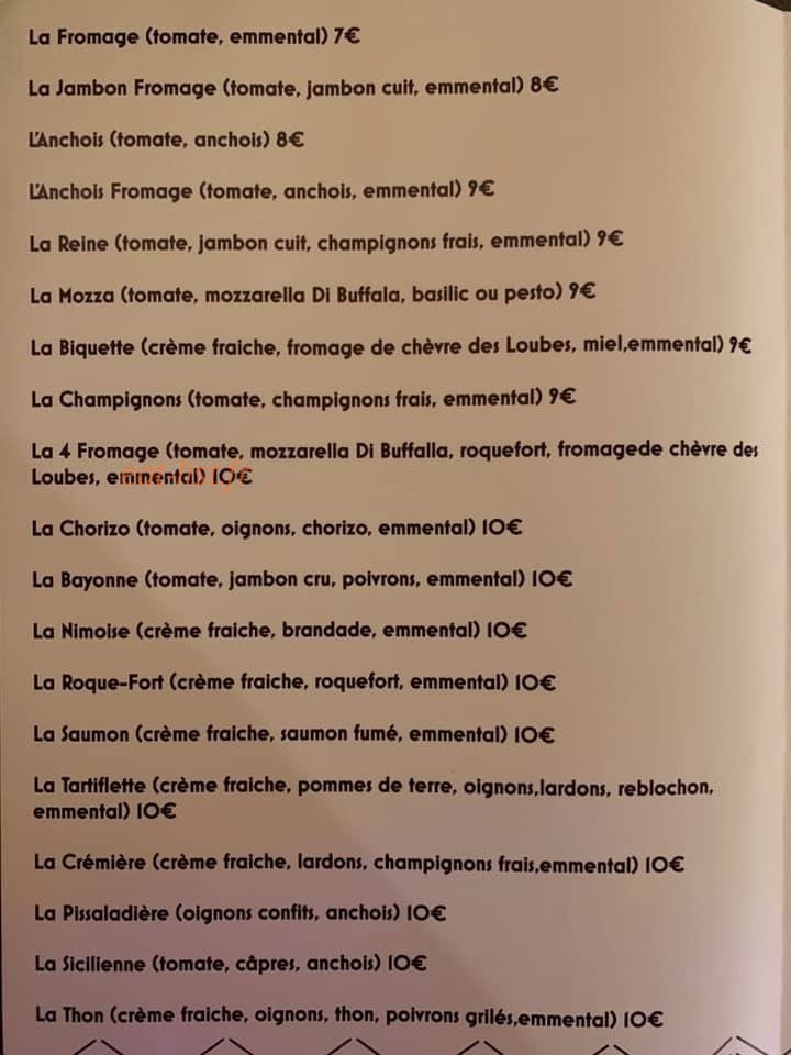 La cabane a pizza — carte page 3
