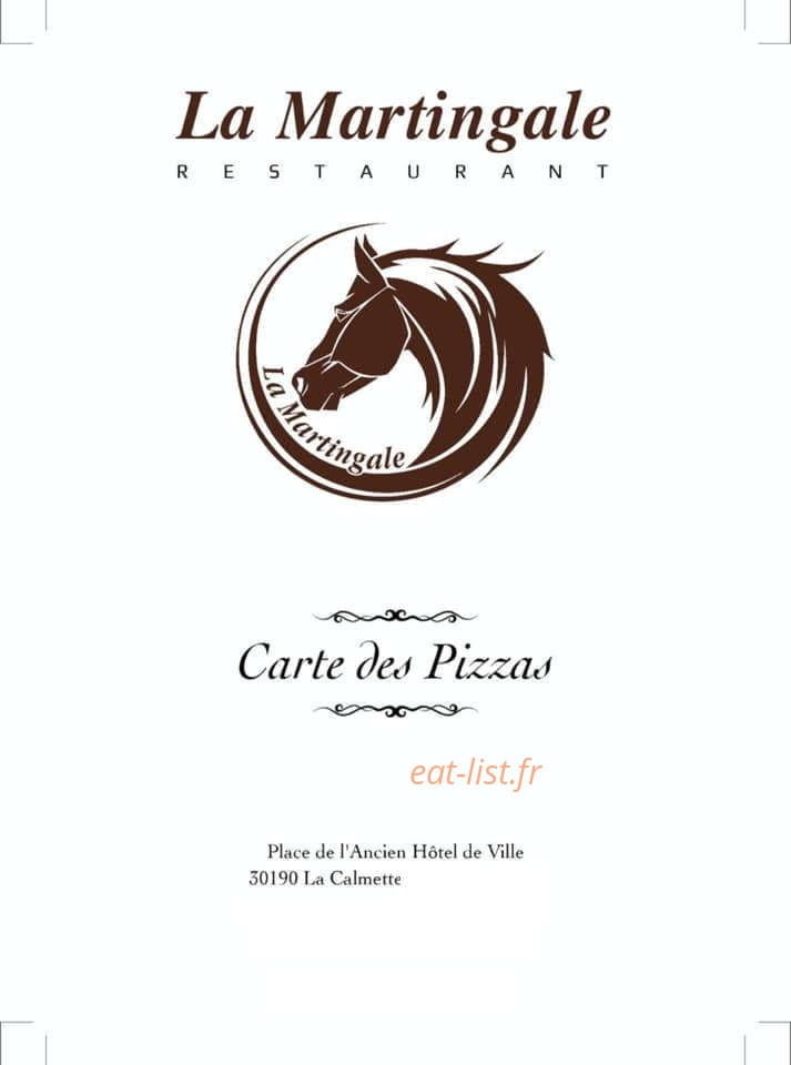 Restaurant La martingale — carte page 1