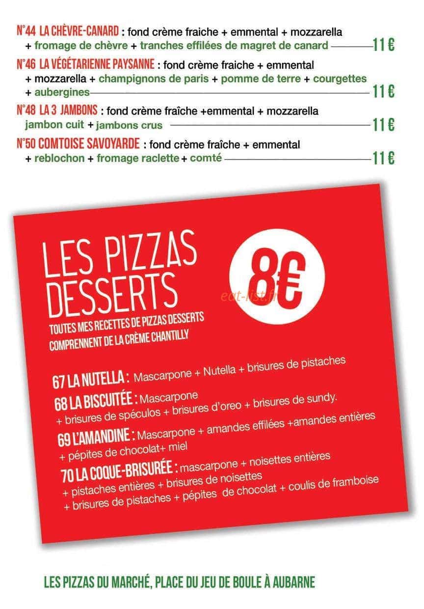 Les Pizzas du Marché — carte page 4