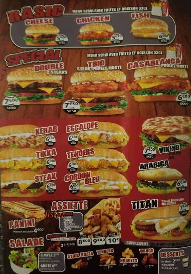 Burger Pizz — carte page 2